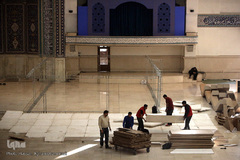 آماده سازی غرفه ایکنا در بیست و سومین نمایشگاه مطبوعات