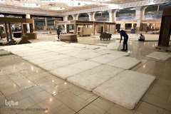 آماده سازی غرفه ایکنا در بیست و سومین نمایشگاه مطبوعات