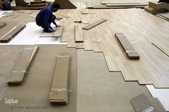 آماده سازی غرفه ایکنا در بیست و سومین نمایشگاه مطبوعات