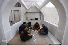 آماده سازی غرفه ایکنا در بیست و سومین نمایشگاه مطبوعات