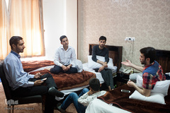 همراه با متسابقان مسابقات قرآن ورزشکاران در محل اسکان
