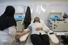 داوطلبان اهدای خون به زلزله زدگان کرمانشاه