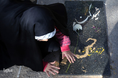 مراسم غبارروبی مزار شهداء بهشت زهرای تهران در هفته بسیج