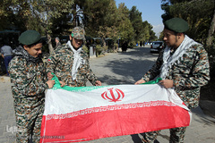 مراسم غبار روبی مزار شهداء بهشت زهرای تهران در هفته بسیج