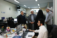 بازدید حجت الاسلام مهدی شیخ، عضو کمیسیون فرهنگی مجلس از ایکنا