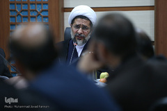 حجت‌الاسلام حمید محمدی، دبیر شورای توسعه فرهنگ قرآنی در جلسه ستاد راهبری طرح ملی حفظ قرآن کریم