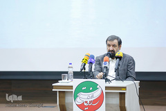محسن رضایی دبیر مجمع تشخیص مصلحت نظام در همایش فرهنگی راویان دفاع مقدس