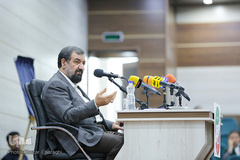 محسن رضایی دبیر مجمع تشخیص مصلحت نظام در همایش فرهنگی راویان دفاع مقدس