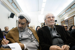 حجت‌الاسلام و المسلمین عبدالحسین خسروپناه، رییس موسسه حکمت و فلسفه ایران، غلامحسین ابراهیمی‌دینانی