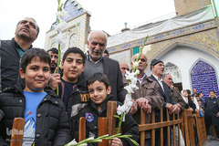 مراسم تعویض پرچم آستان مقدس حضرت عبدالعظیم حسنی(ع)