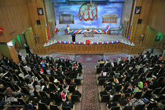 جشن تولد فرزندان شهدای مدافع حرم در شب میلاد حضرت عبدالعظیم حسنی(ع)