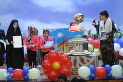 جشن تولد فرزندان شهدای مدافع حرم در شب میلاد حضرت عبدالعظیم حسنی(ع)