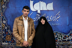 حمیده گوهری بجندی، مدیر موسسه قرآنی «مرتضی علی» و فرزندش