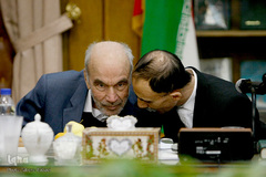 رضا داوری اردکانی و محمدرضا ریخته گران در کرسی نظریه‌پردازی «فرهنگ و تمدن غرب نیز بر مبنای وجودی استوار است»