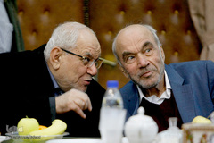 رضا داوری اردکانی و غلامرضا اعوانی در کرسی نظریه‌پردازی «فرهنگ و تمدن غرب نیز بر مبنای وجودی استوار است»