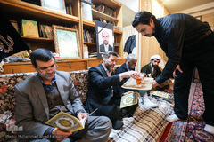 محمد عباسی و منصور قصری زاده در مراسم یادبود استاد فاطمیان 