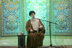 آیت الله سید عبدالله فاطمی نیا در محفل انس با قرآن در مسجد جامع ازگل