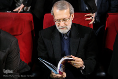 علی لاریجانی رییس مجلس شورای اسلامی در هشتمین همایش غزه نماد مقاومت 