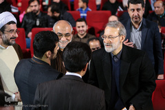 علی لاریجانی رییس مجلس شورای اسلامی در هشتمین همایش غزه نماد مقاومت 