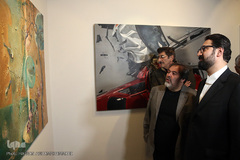 سیدمحمد مجتبی حسینی، معاون امور هنری وزارت فرهنگ و ارشاد اسلامی در افتتاحیه دهمین جشنواره بین‌المللی هنرهای تجسمی فجر