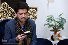 دیدار هفتگی نمایندگان جامعه قرآنی با خانواده شهید مدافع حرم «تقی ارغوانی»