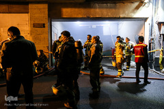 شب دوم اطفای حریق ساختمان برق حرارتی وزارت نیرو