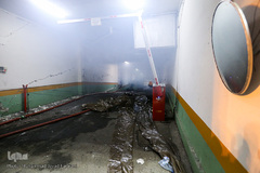 شب دوم اطفای حریق ساختمان برق حرارتی وزارت نیرو