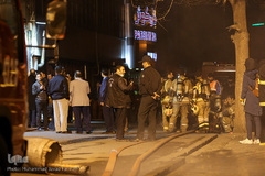 شب دوم اطفای حریق ساختمان برق حرارتی وزارت نیرو