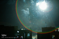 نورافشانی و بانگ تکبیر (الله اکبر) در شب پیروزی انقلاب اسلامی