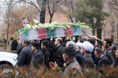 بدرقه دو شهید گمنام در دانشگاه تبریز