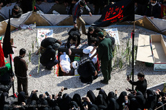 تشییع شهدای گمنام در سالروز شهات حضرت زهرا(س)