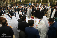 برگزاری مراسم ازدواج دانشجویی در جوار شهدای گمنام دانشگاه تهران
