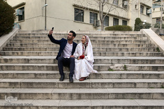 برگزاری مراسم ازدواج دانشجویی در جوار شهدای گمنام دانشگاه تهران
