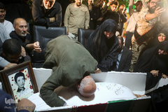 وداع با پیکر مطهر شهید امیر‌سعید قاسمی در معراج الشهدا تهران
