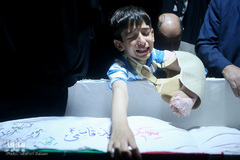 وداع با پیکر مطهر شهید امیر‌سعید قاسمی در معراج الشهدا تهران
