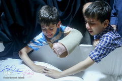 وداع با پیکر مطهر شهید امیر‌سعید قاسمی در معراج الشهدا تهران
