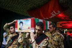 وداع با پیکر مطهر شهید امیر‌سعید قاسمی در معراج الشهدا تهران

