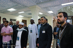 بازدید شرکت‌کنندگان مسابقات قرآن دانشجویان در حرم مطهر رضوی