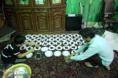 سفره افطاری هیئت حضرت ابوالفضل(ع) بلوار ابوذر تهران