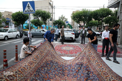 سفره افطاری هیئت حضرت ابوالفضل(ع) بلوار ابوذر تهران