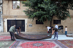 سفره افطاری هیئت حضرت ابوالفضل(ع) بلوار ابوذر تهران