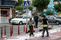 سفره افطاری هیئت حضرت ابوالفضل(ع) بلوار ابوذر تهران