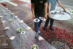 سفره افطاری هیئت حضرت ابوالفضل(ع) بلوار ابوذر تهران