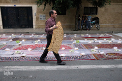 سفره افطاری هیئت حضرت ابوالفضل(ع) بلوار ابوذر تهران