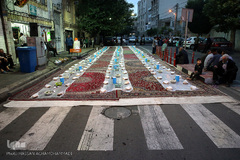 سفره افطاری هیئت حضرت ابوالفضل(ع) بلوار ابوذر تهران