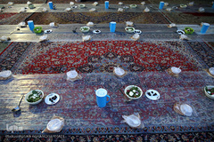 سفره افطاری هیئت حضرت ابوالفضل(ع) بلوار ابوذر تهران