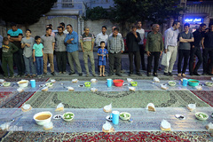 سفره افطاری هیئت حضرت ابوالفضل(ع) بلوار ابوذر تهران