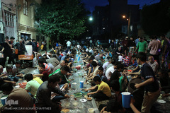 سفره افطاری هیئت حضرت ابوالفضل(ع) بلوار ابوذر تهران