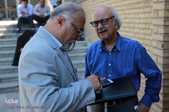 استاد شفیعی کدکنی، در مراسم  وداع با پیکر مرحوم «محمد امین قانعی راد» رئیس سابق انجمن جامعه‌شناسی ایران