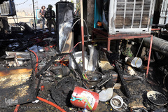 آتش سوزی در ساختمان تولیدی لباس چهارراه ولیعصر